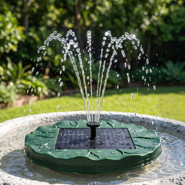 Gardeon Solar Fountain Pumps Bird Bath Floating Lotus Desig Water Feature 31cm Awezingly