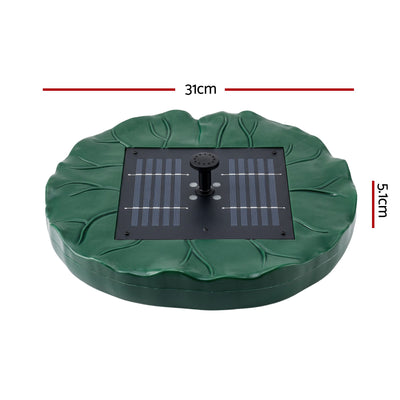 Gardeon Solar Fountain Pumps Bird Bath Floating Lotus Desig Water Feature 31cm