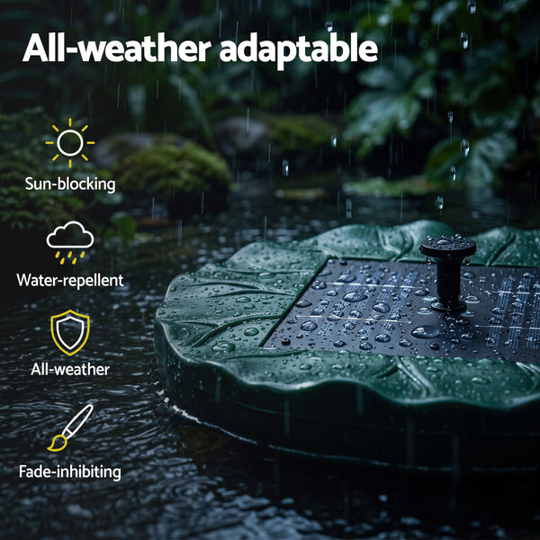 Gardeon Solar Fountain Pumps Bird Bath Floating Lotus Desig Water Feature 31cm Awezingly