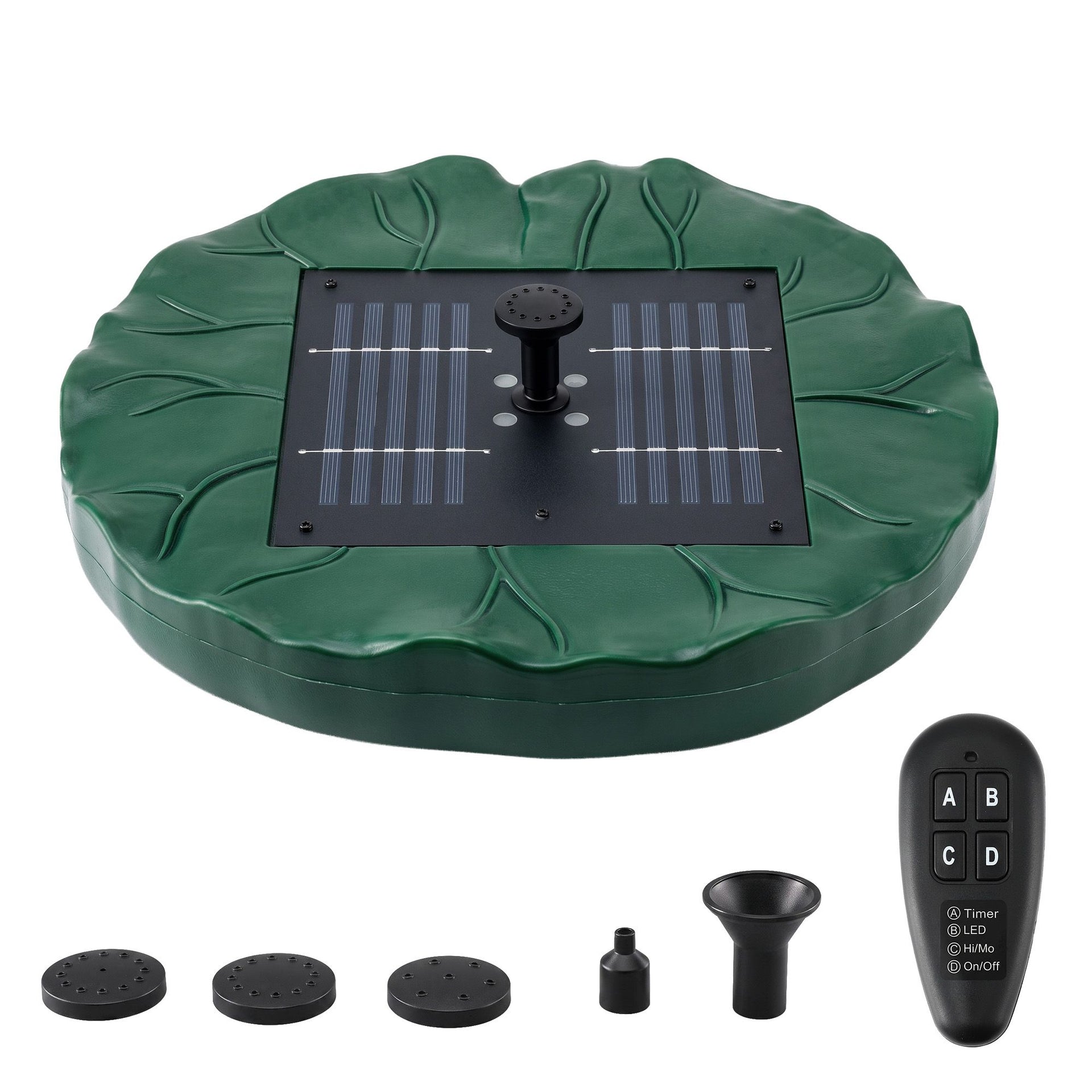 Gardeon Solar Fountain Pumps Bird Bath Floating Lotus Desig Water Feature 31cm Awezingly