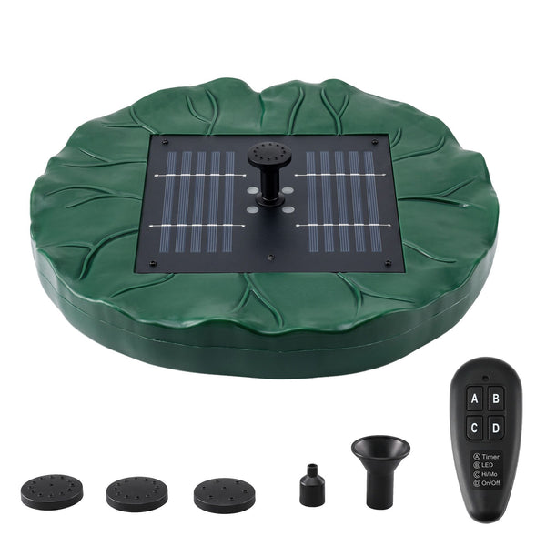 Gardeon Solar Fountain Pumps Bird Bath Floating Lotus Desig Water Feature 31cm Awezingly