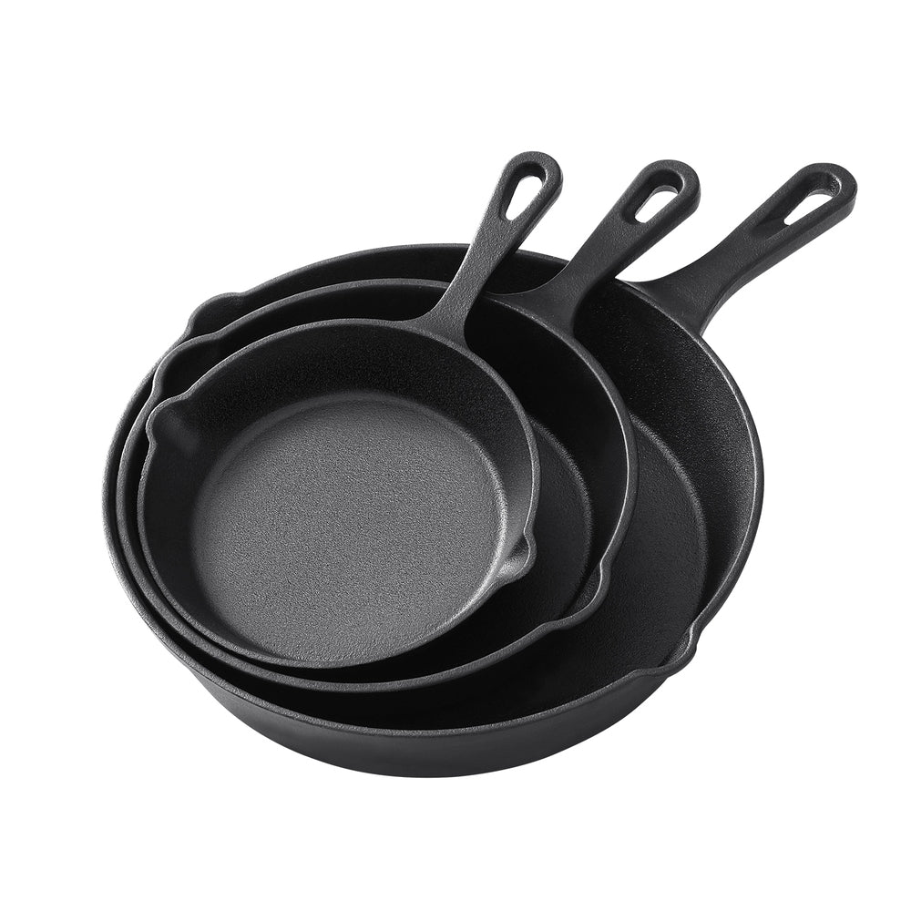 5-star chef Non Stick Frying Pan Cast Iron 3PCS Does not apply
