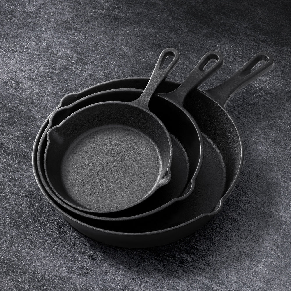 5-star chef Non Stick Frying Pan Cast Iron 3PCS Does not apply