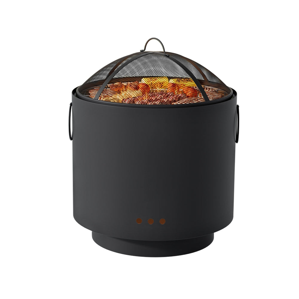 Grillz Fire Pit BBQ Portable Deep Bowl Outdoor Fireplace Awezingly