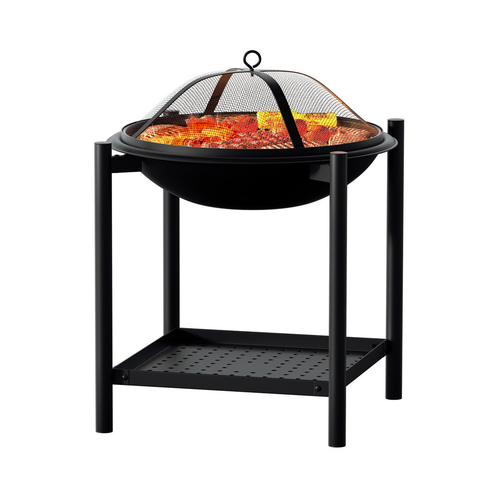 Grillz Fire Pit BBQ Grill 2-in-1 Outdoor Grillz
