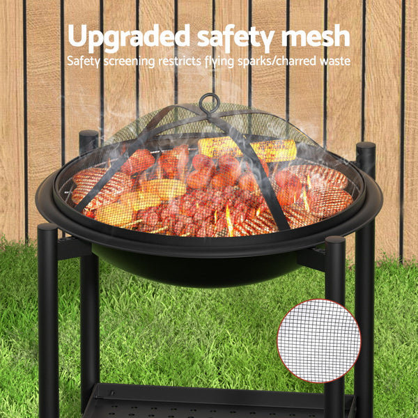 Grillz Fire Pit BBQ Grill 2-in-1 Outdoor Grillz