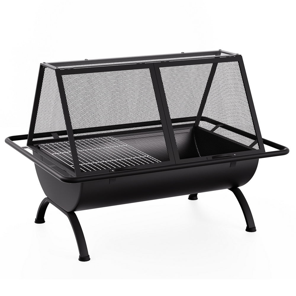 Grillz Fire Pit BBQ Grill Outdoor Fireplace Steel Grillz