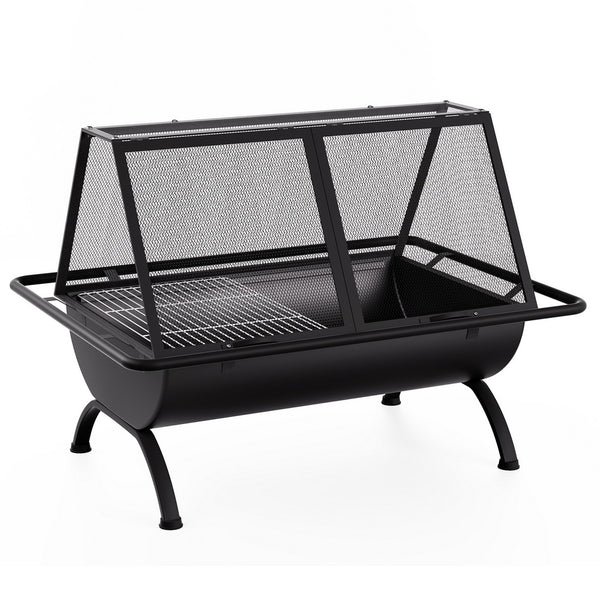 Grillz Fire Pit BBQ Grill Outdoor Fireplace Steel Grillz