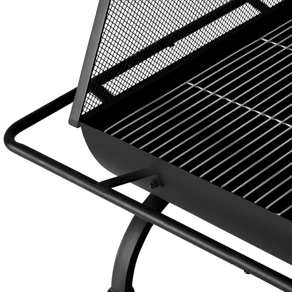 Grillz Fire Pit BBQ Grill Outdoor Fireplace Steel Grillz
