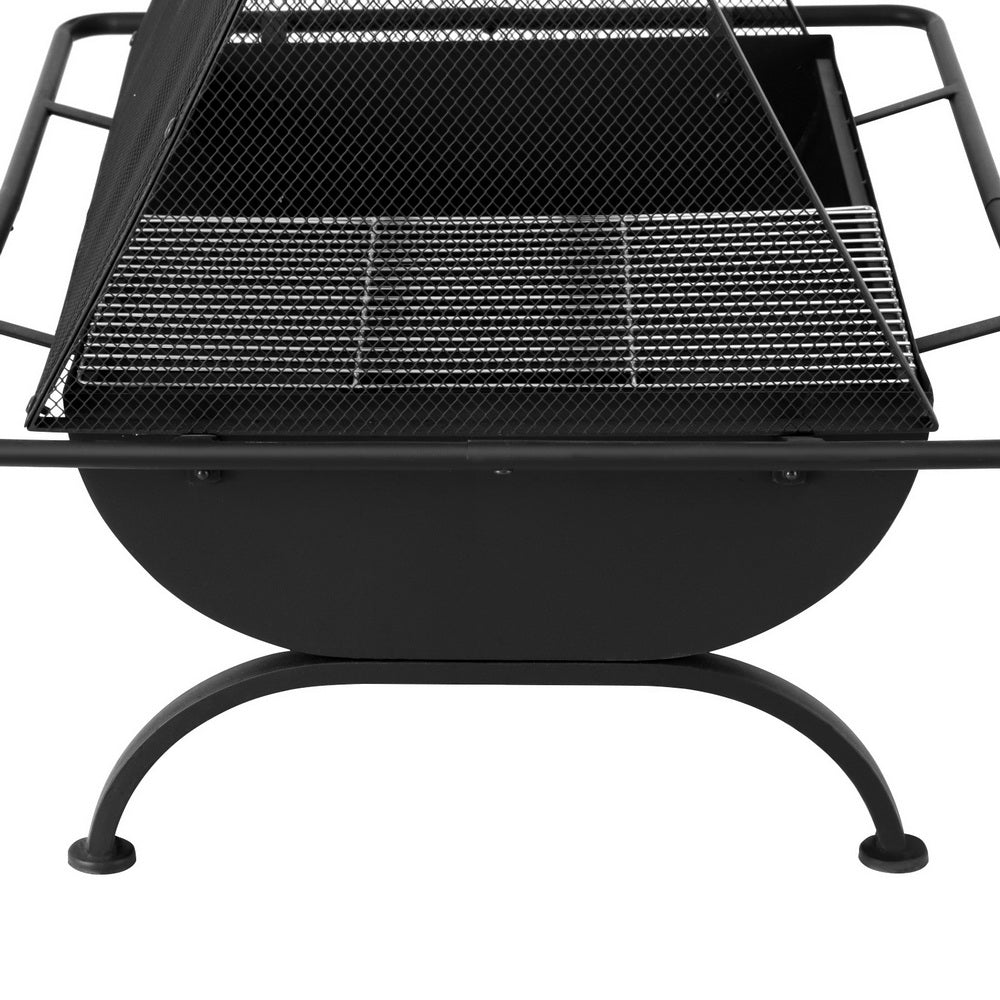 Grillz Fire Pit BBQ Grill Outdoor Fireplace Steel Grillz