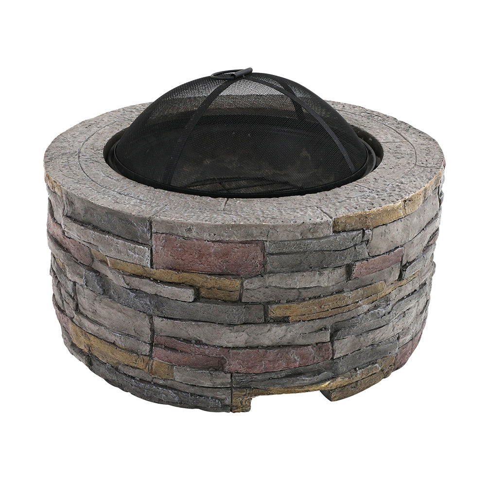 Grillz Fire Pit Table Round 70cm Awezingly