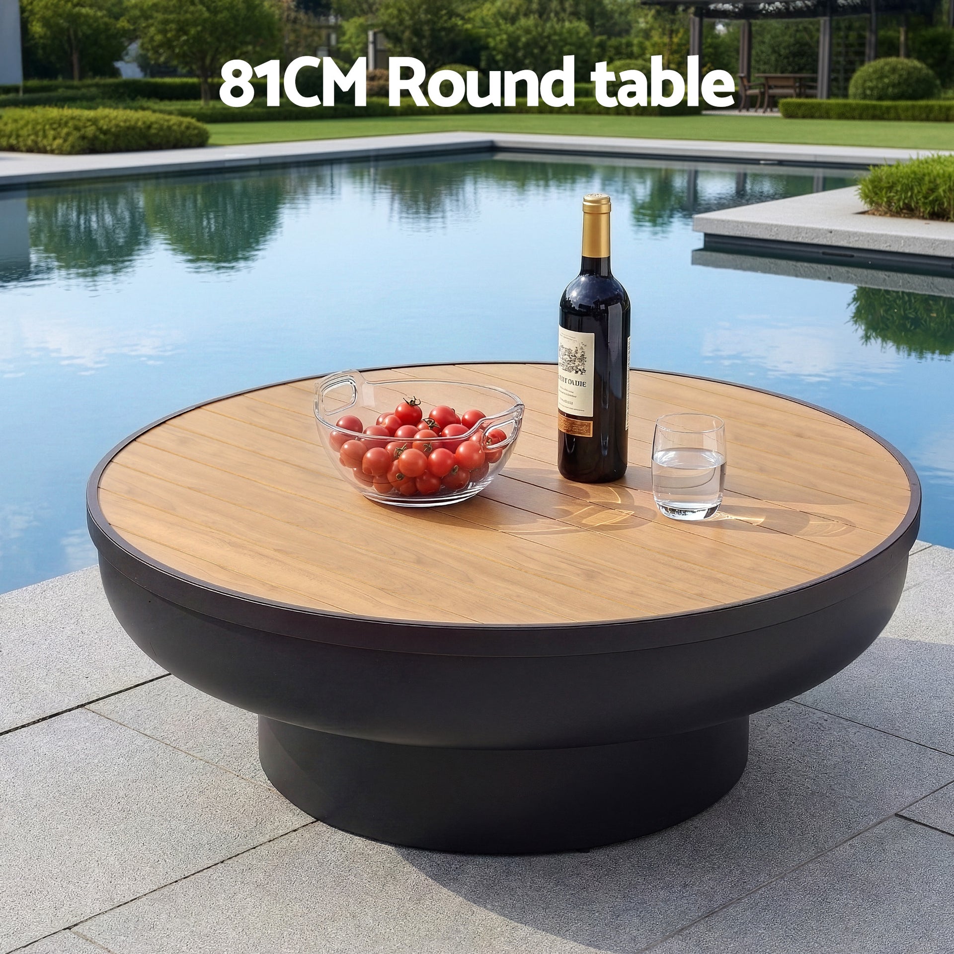 Grillz Fire Pit Table with Lid Deep Fire Bowl Wood Burning BBQ Grill for Backyard Camping Patio Picnic Awezingly