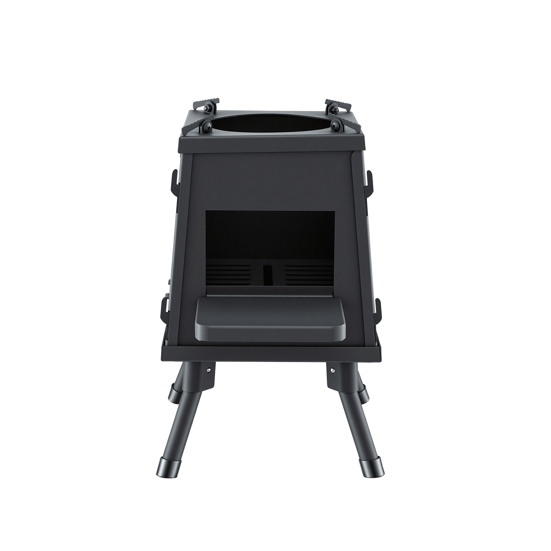 Grillz Fire Pit BBQ Portable Outdoor Fireplace Metal Camping Stove for Boiling Water, BBQ, Picnics Awezingly