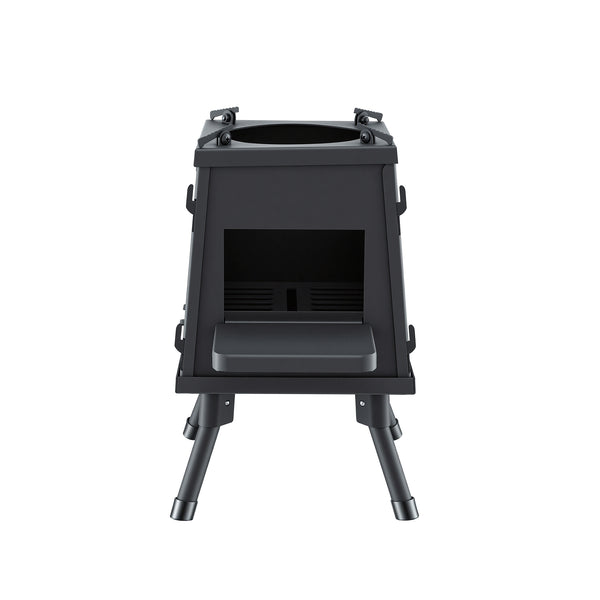 Grillz Fire Pit BBQ Portable Outdoor Fireplace Metal Camping Stove for Boiling Water, BBQ, Picnics Awezingly