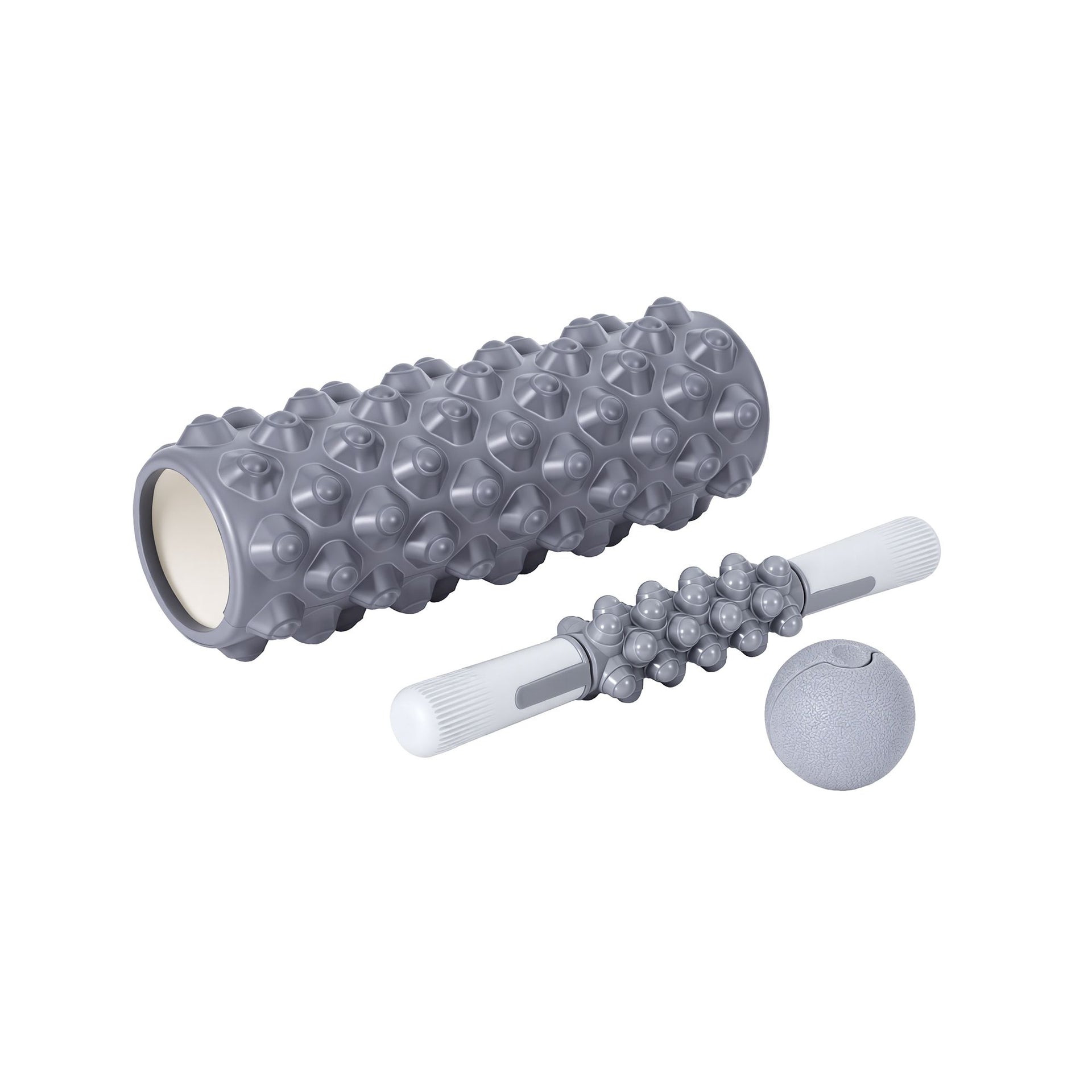 Everfit Foam Roller Set 3-in-1 with Targeted Recovery Muscle Roller Stick & Deep Tissue Massage Ball, Heavy Duty 150KG Support Gym Roller for Back Pain Relief, Myofascial Release, Home Gym Exercise Everfit