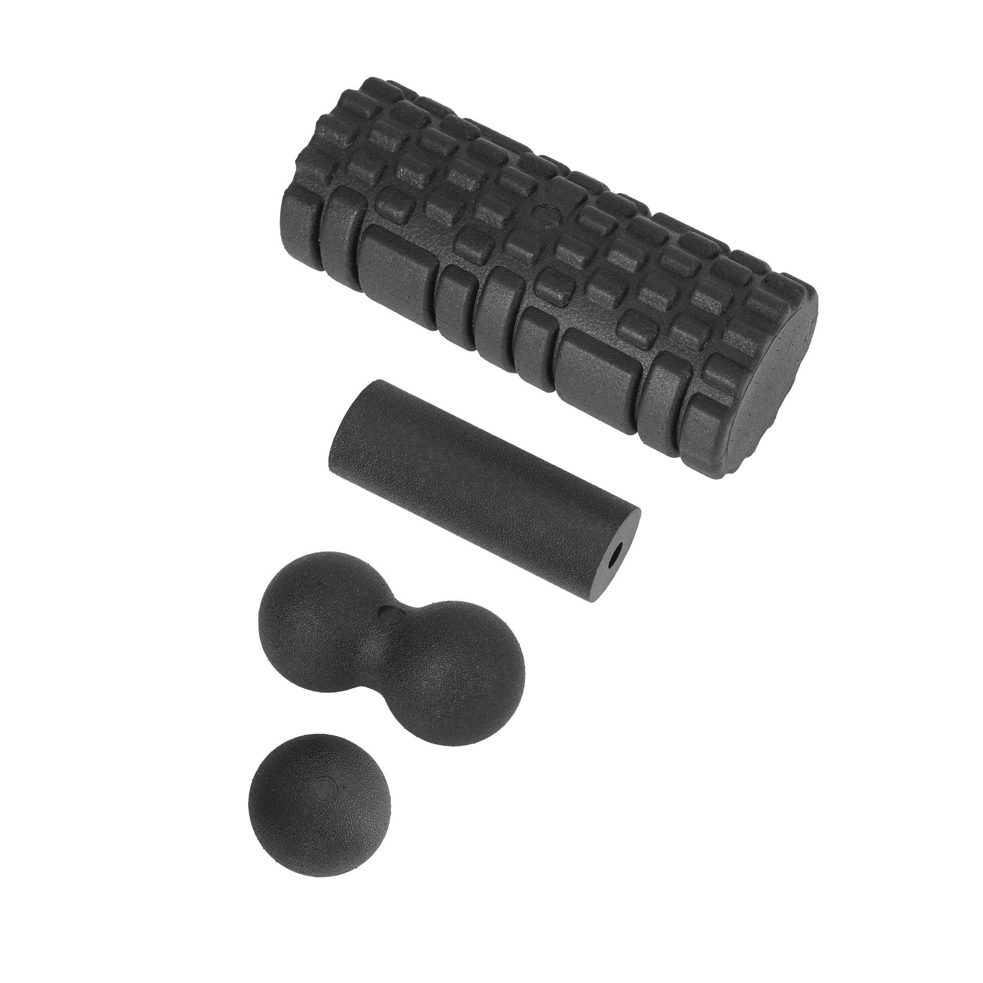 Everfit Foam Roller Set 4 in 1 Grid High Density Massager for Deep Tissue Trigger Point Myofascial Release Back Pain Muscle Recovery Gym Home Fitness Equipment with Storage Bag Supports 150kg Everfit