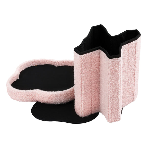 Artiss Storage Ottoman Foot Stool Foldable Pink Awezingly