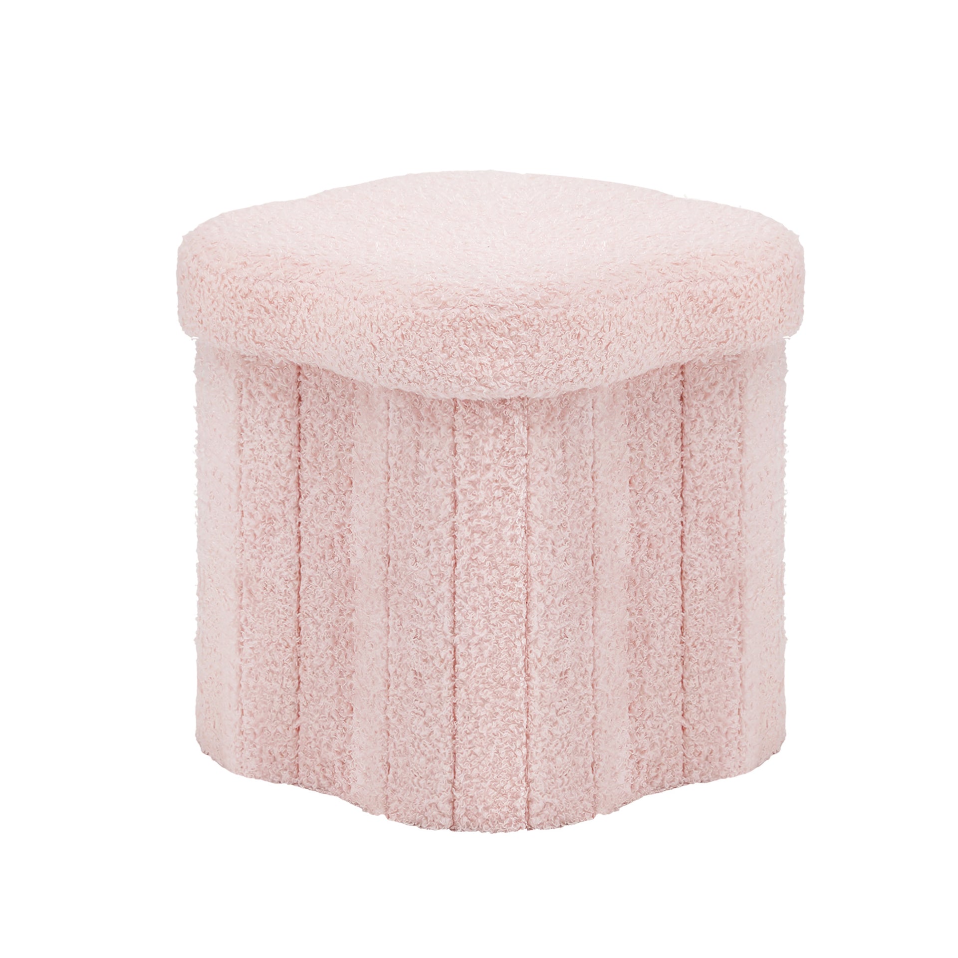Artiss Storage Ottoman Foot Stool Foldable Pink Awezingly