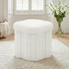 Artiss Storage Ottoman Foot Stool Foldable White