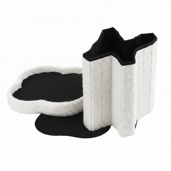 Artiss Storage Ottoman Foot Stool Foldable White Awezingly