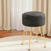 Artiss Ottoman Storage Foot Stool Vanity Velvet Round Grey