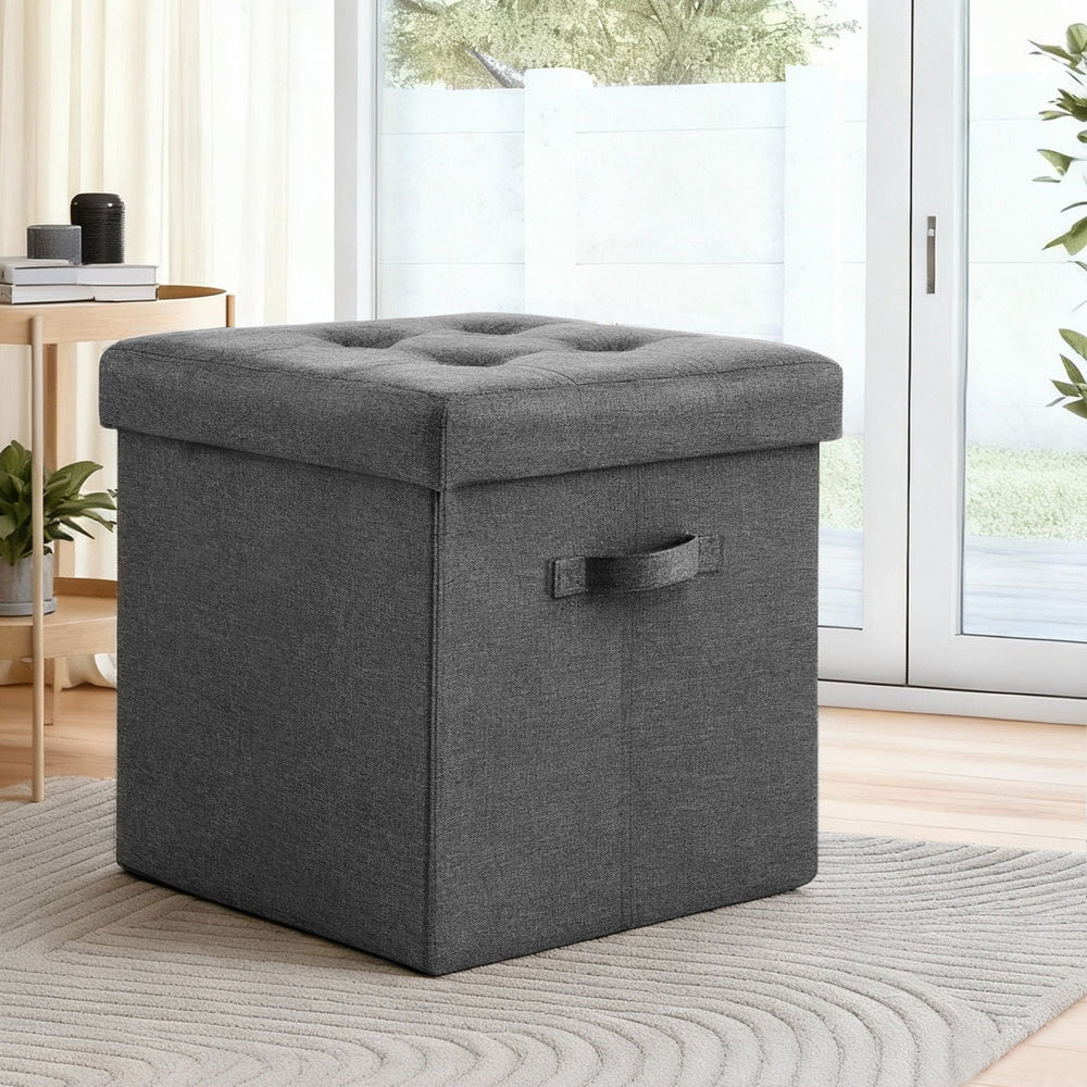 Artiss Storage Ottoman Rest Foot Stool Foldable Awezingly