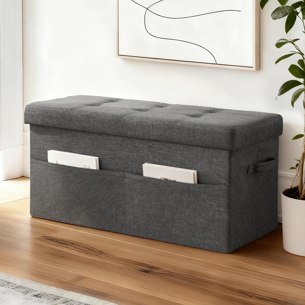 Artiss Storage Ottoman Foot Stool Rest Foldable Awezingly