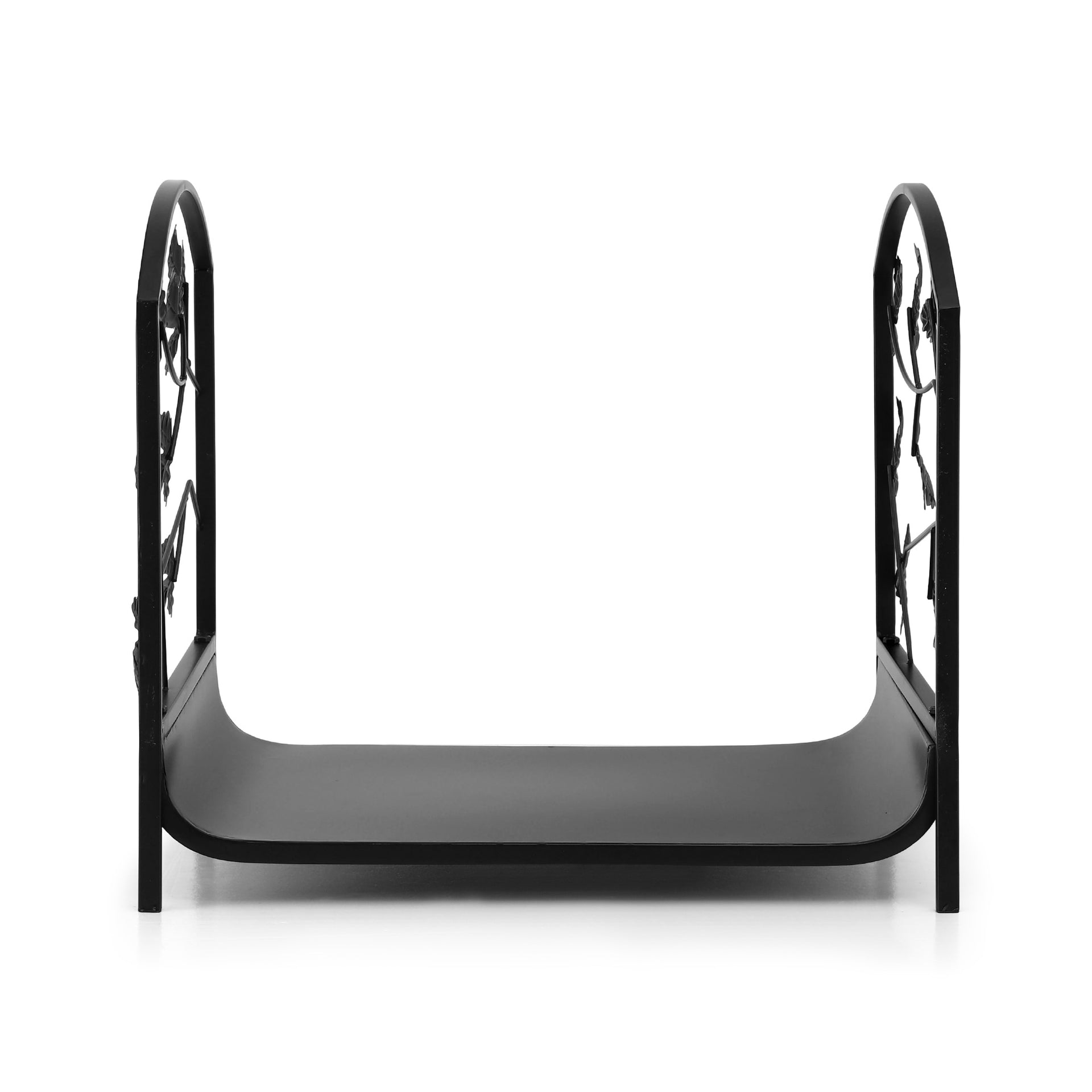 Gardeon Firewood Rack 48cm Wood Rack Firewood Storage Indoor Outdoor Black Gardeon