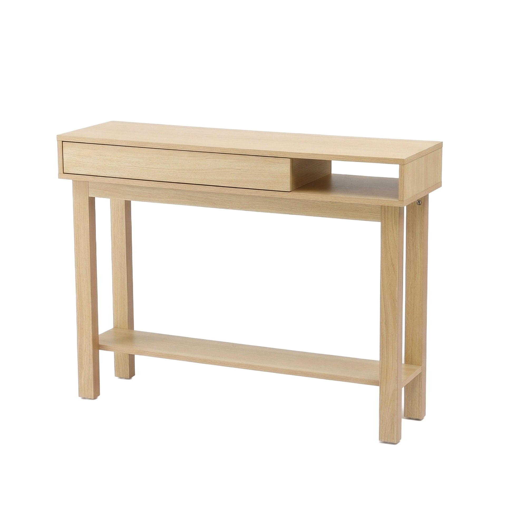 Artiss Console Table Entryway Hallway Sofa Side Table Drawer Shelf 100CM Wood Awezingly