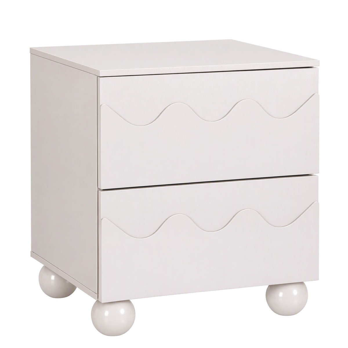 Artiss Bedside Table Nightstand 2 Drawers Storage Side Cabinet Beige Awezingly