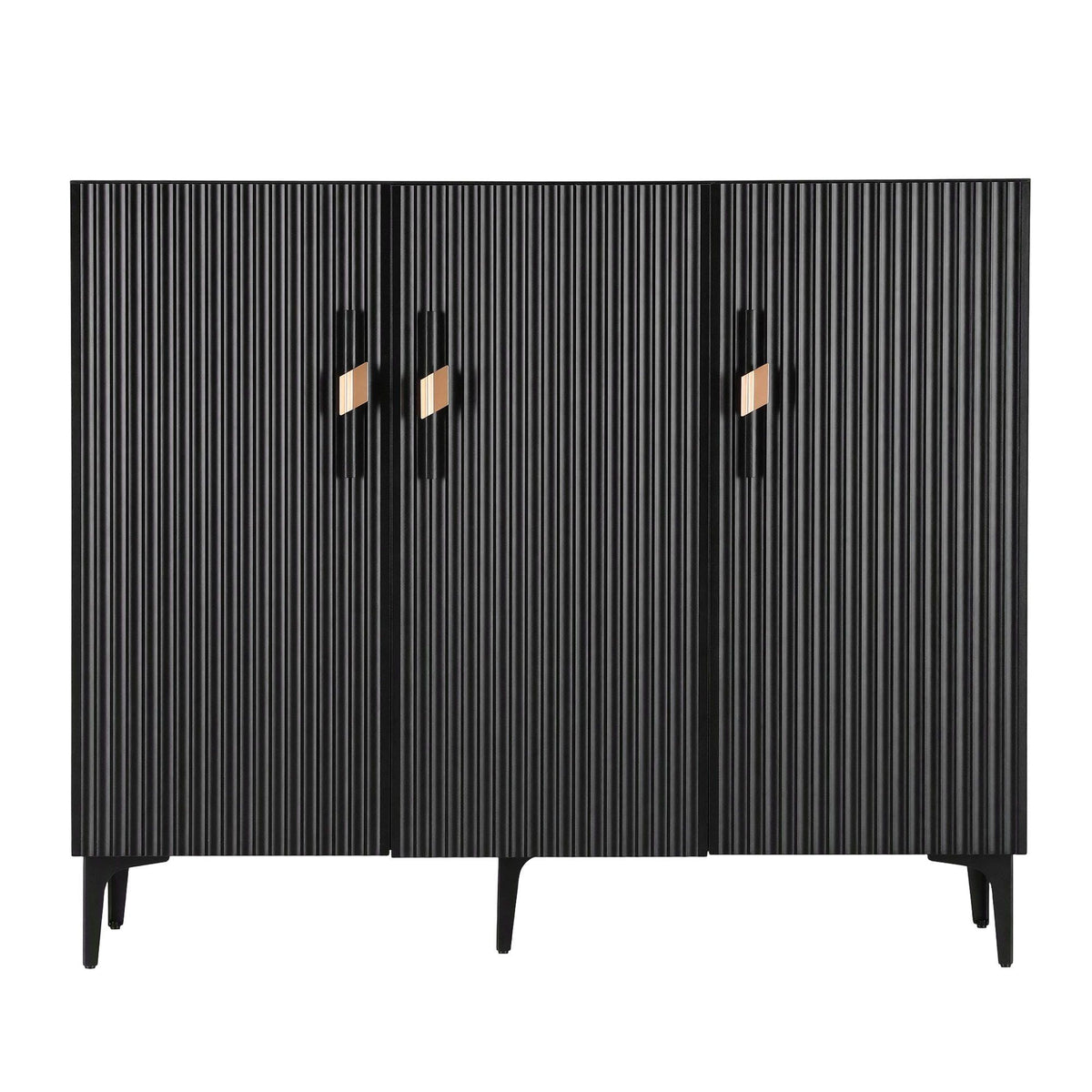 Artiss Shoe Cabinet Fluted Style 25 Pairs Shoe Storage Cupboard Black Awezingly