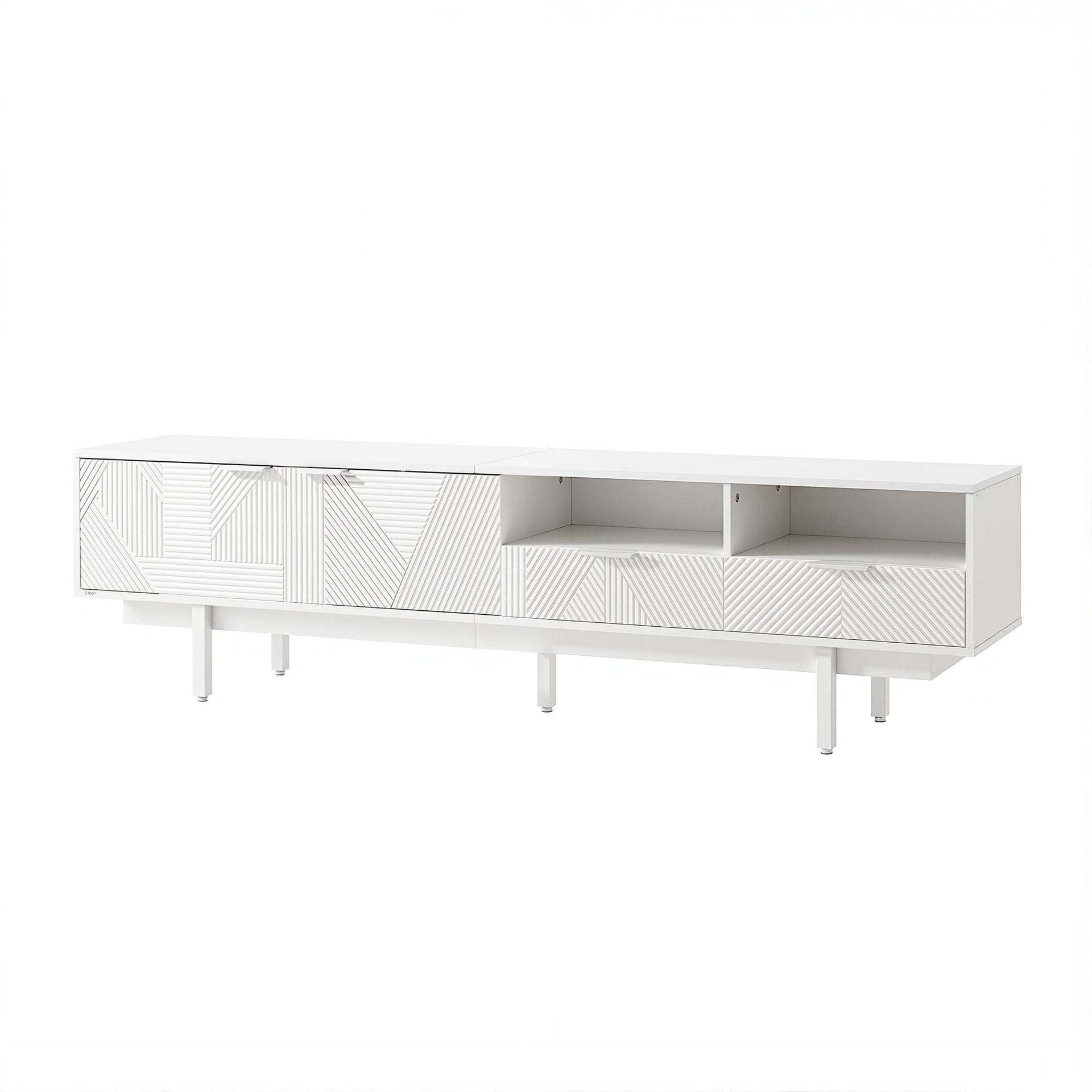 Artiss TV Unit Entertainment Unit Storage Cabinet Drawer 200cm White Awezingly