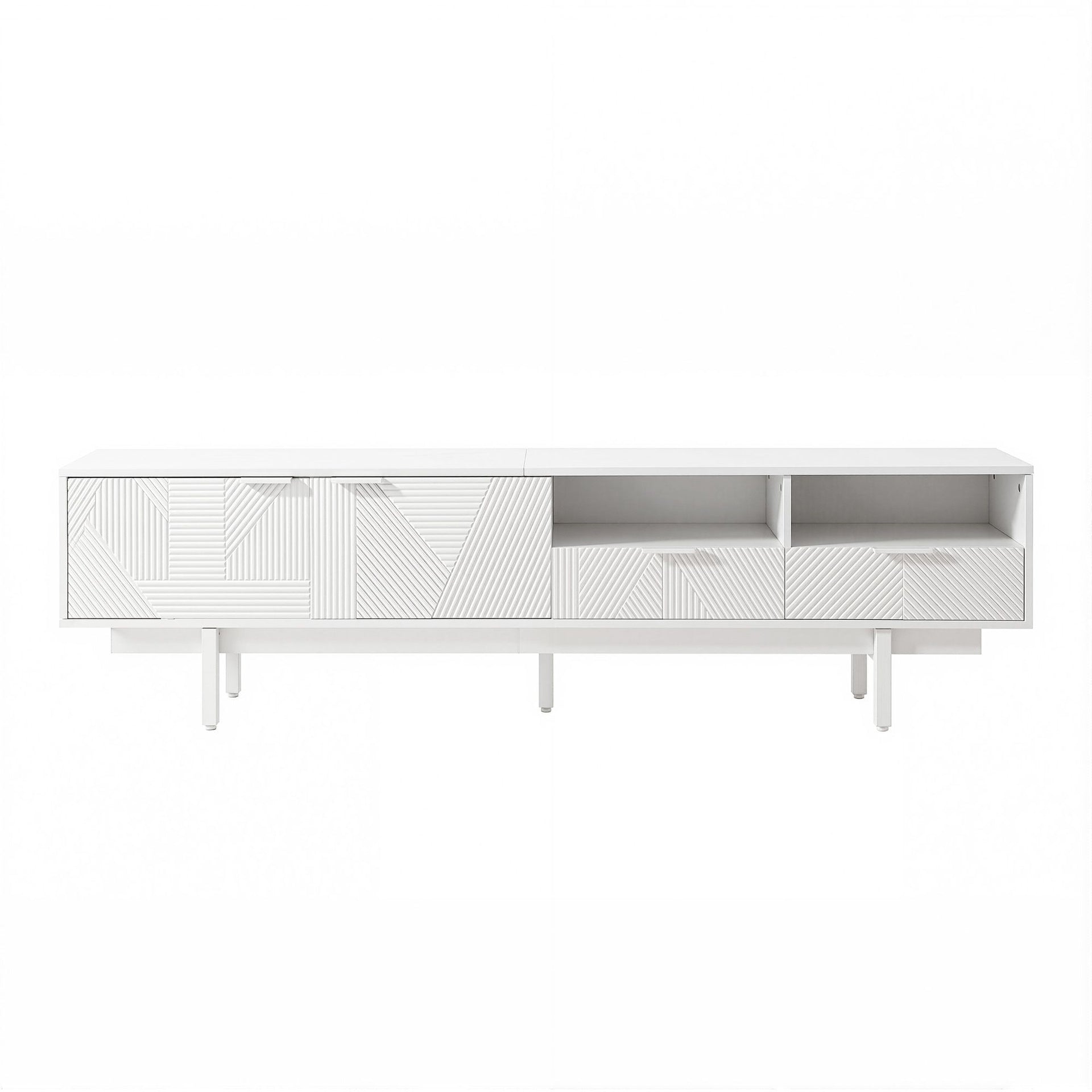 Artiss TV Unit Entertainment Unit Storage Cabinet Drawer 200cm White Awezingly