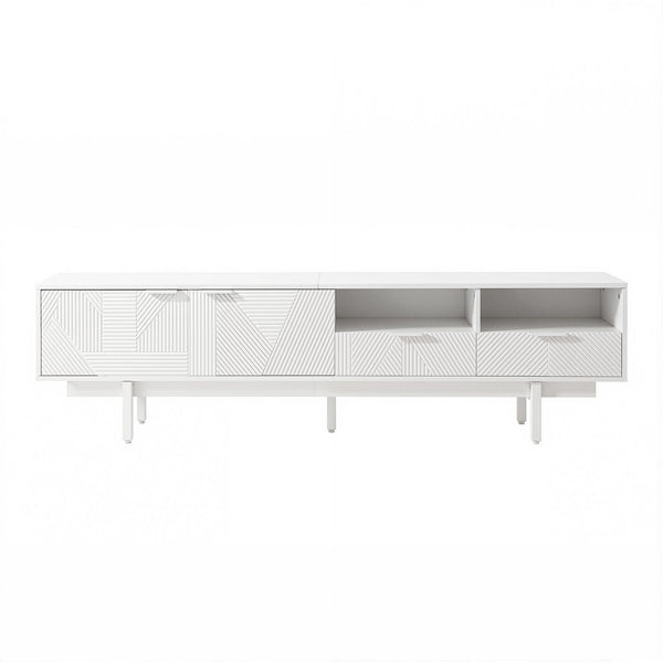 Artiss TV Unit Entertainment Unit Storage Cabinet Drawer 200cm White Awezingly