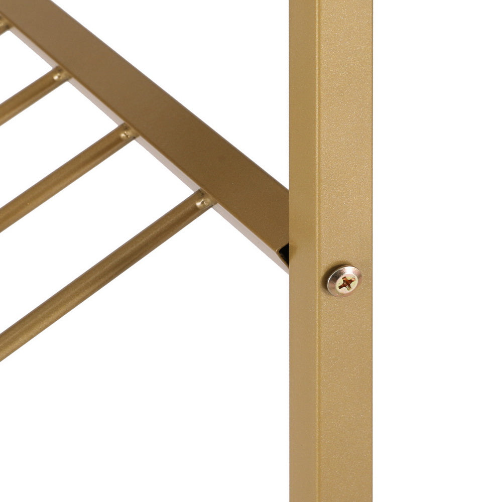 Artiss Bar Table Dining Storage Shelf Wine Rack Home Kitchen Office Desk Gold Artiss