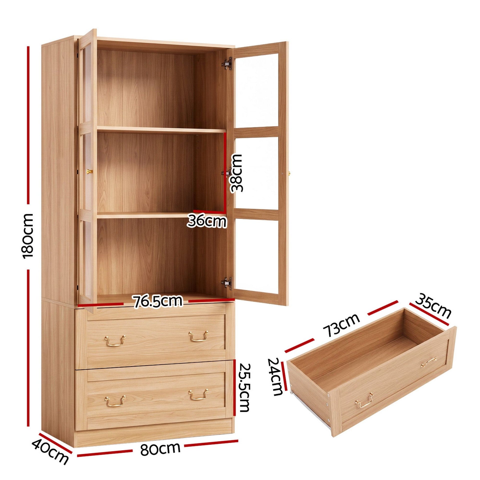 Artiss Buffet Sideboard Cabinet 180cm Hutch Storage Kitchen Drawer Door Wood Awezingly
