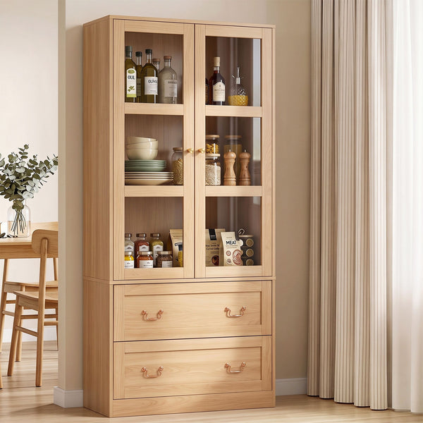 Artiss Buffet Sideboard Cabinet 180cm Hutch Storage Kitchen Drawer Door Wood Awezingly