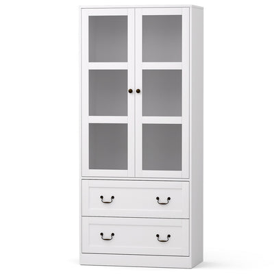 Artiss Buffet Sideboard 180cm Hutch Storage Cabinet Kitchen Drawer Door White