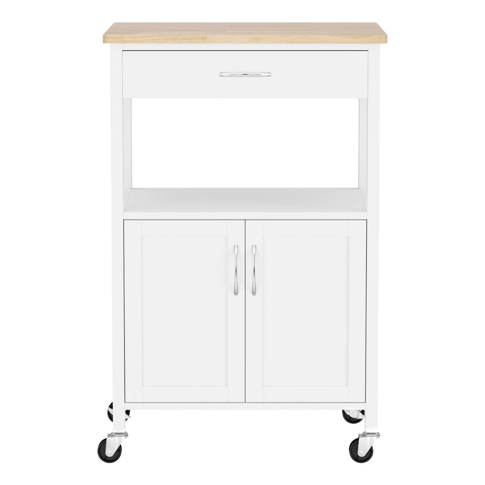 Artiss Kitchen Island Trolley Rolling Serving Cart Storage Drawer Cupboard 60cm Awezingly
