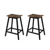 Artiss Bar Stools Set of 2 Kitchen Counter Stools Wooden Industrial Rustic Brown