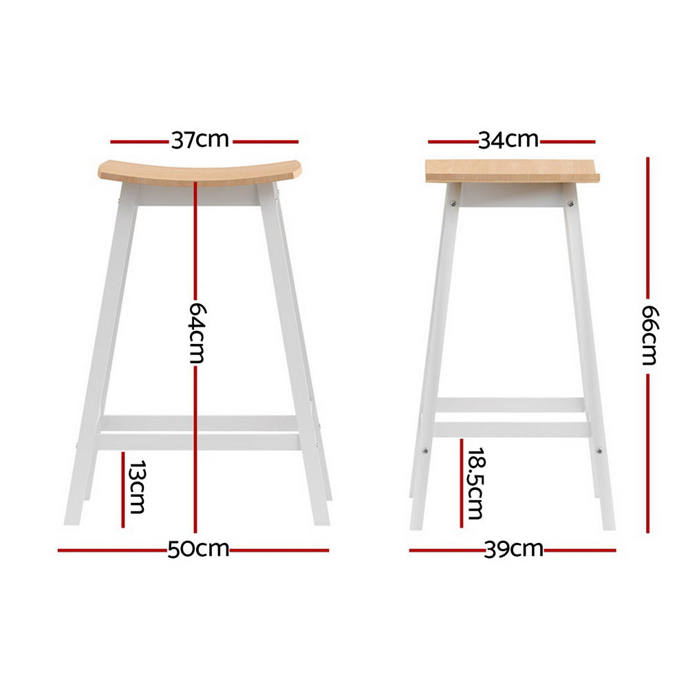Artiss 4x Bar Stools Wooden Chairs Oak Artiss