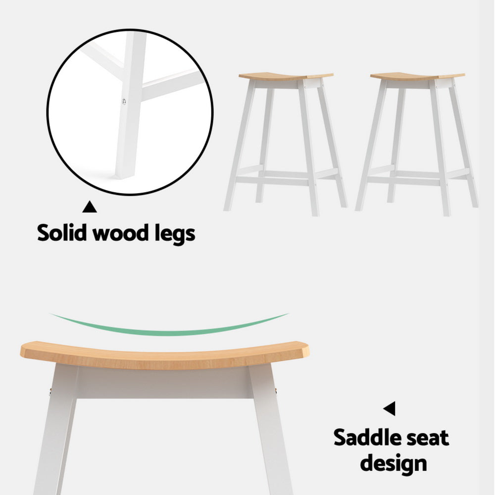 Artiss 4x Bar Stools Wooden Chairs Oak Artiss