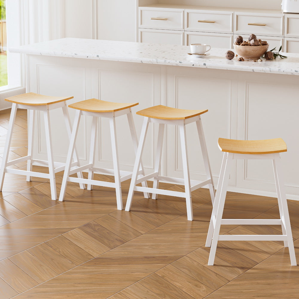 Artiss 4x Bar Stools Wooden Chairs Oak Artiss