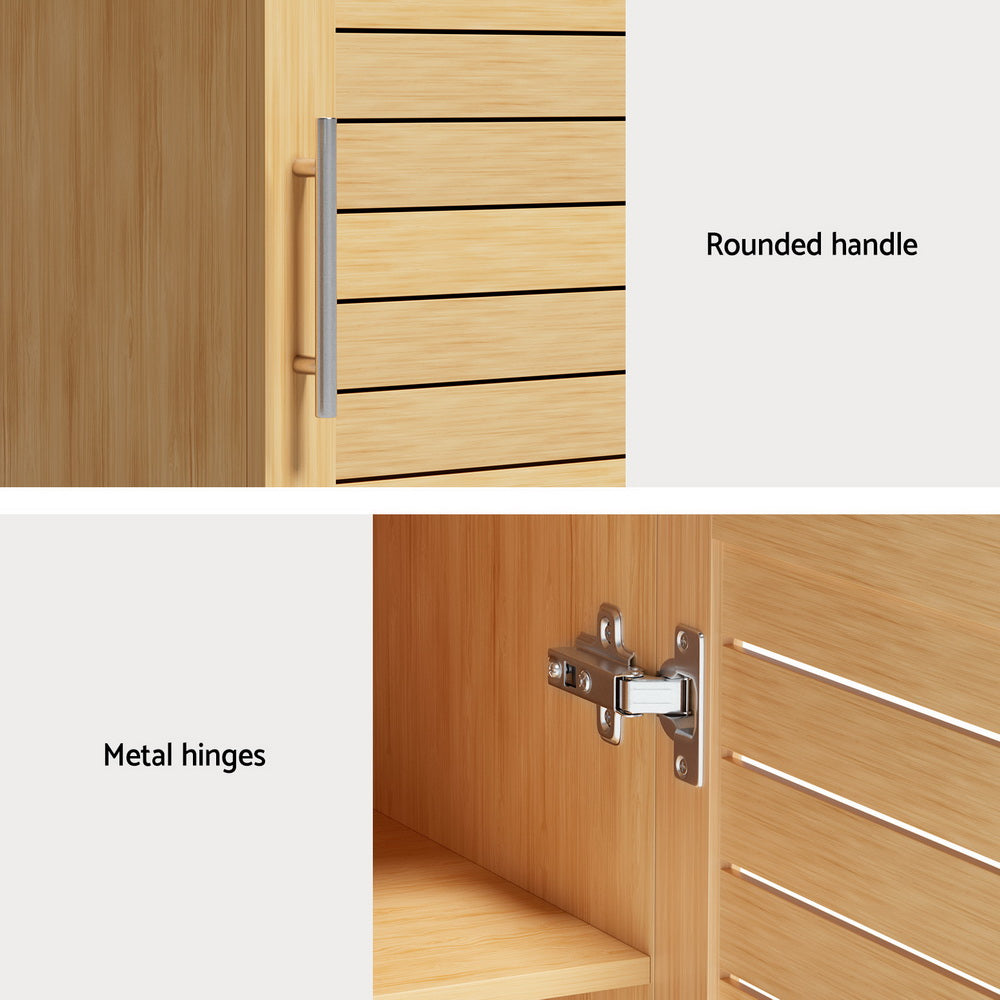 Artiss Bathroom Storage Cabinet 70cm wooden 2 Tier Shelf Wall Mounted JILL Artiss