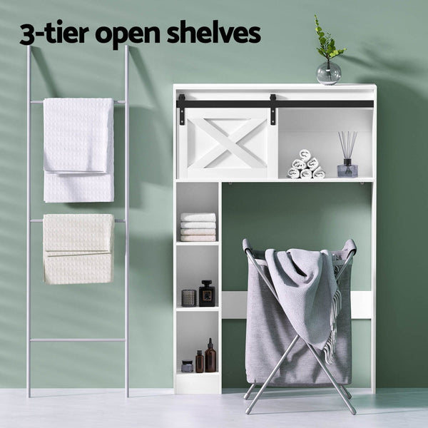 Artiss Bathroom Cabinet Over the Toilet Storage Organiser Laundry Shelf 128cm Artiss