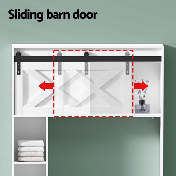 Artiss Bathroom Cabinet Over the Toilet Storage Organiser Laundry Shelf 128cm Artiss