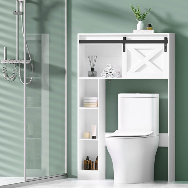 Artiss Bathroom Cabinet Over the Toilet Storage Organiser Laundry Shelf 128cm Artiss