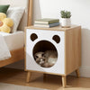 Artiss Cat Nest Bedside Table Solid Wood