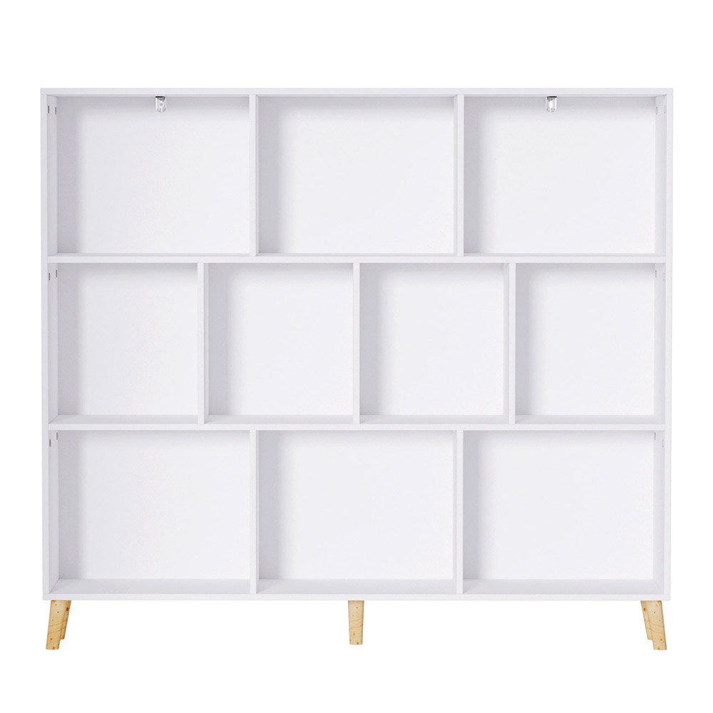 Artiss Bookshelf 3 Tiers 10 Cubes - CORA White Artiss