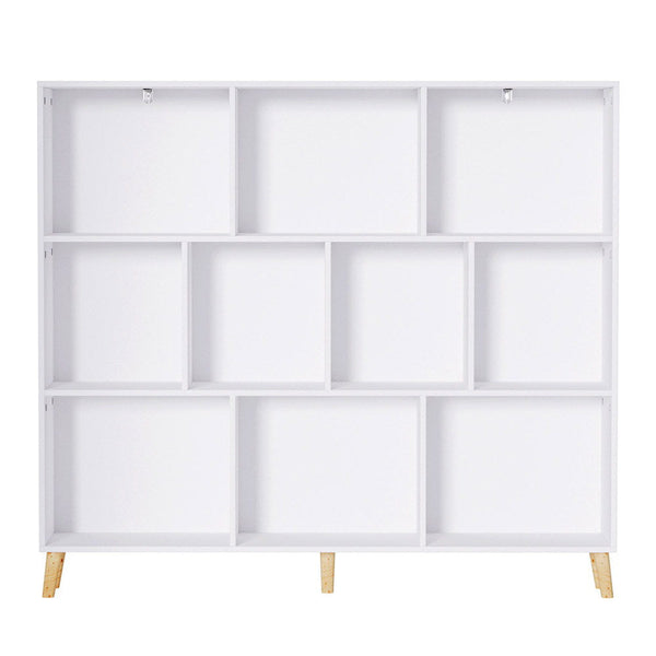 Artiss Bookshelf 3 Tiers 10 Cubes - CORA White Artiss